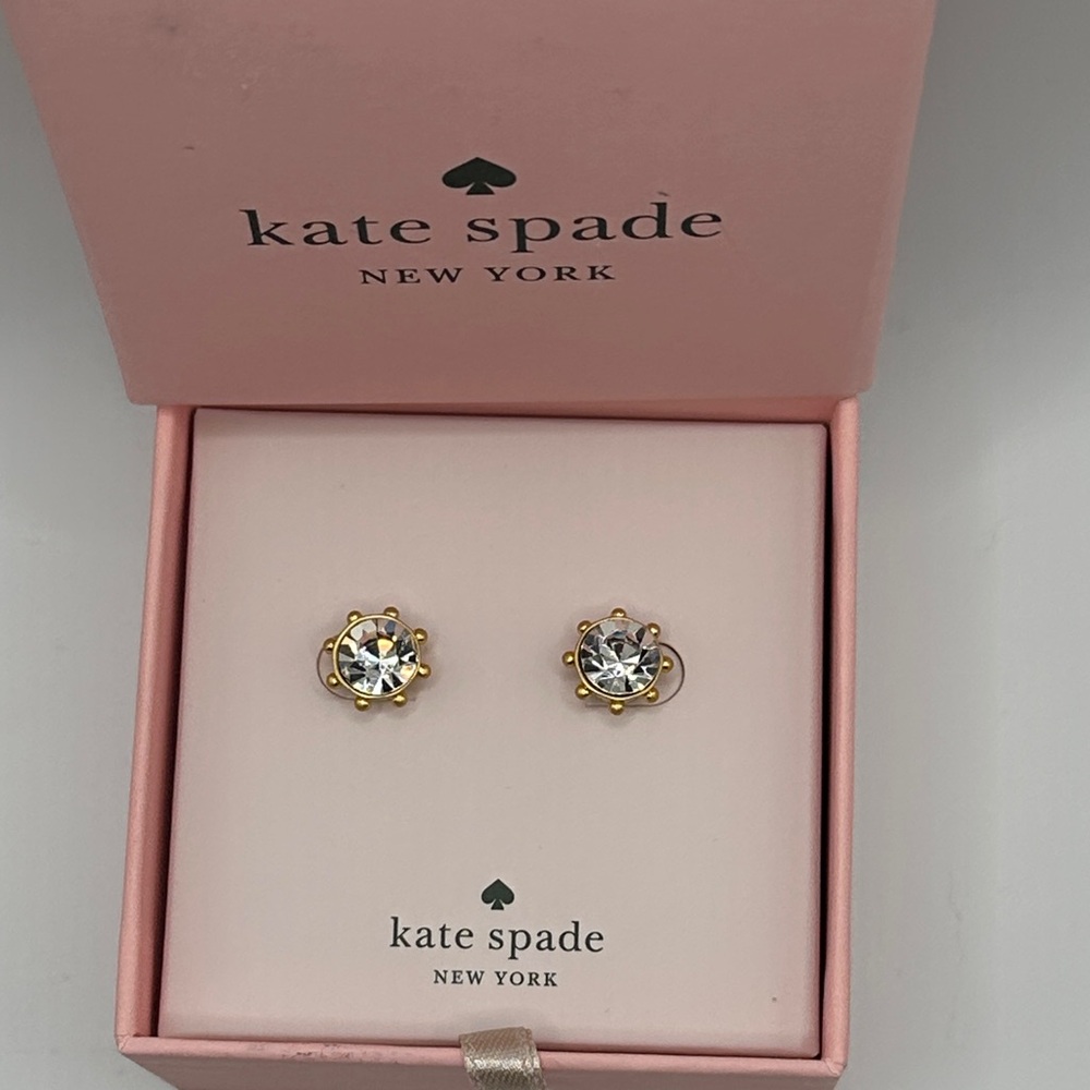 Kate Spade Gold and Silver Crystal Earrings